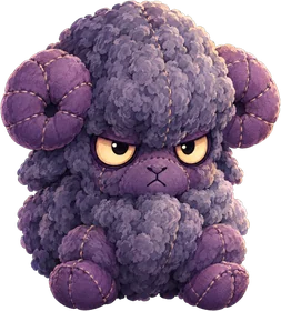 The Storm Ram as a sleepy plush